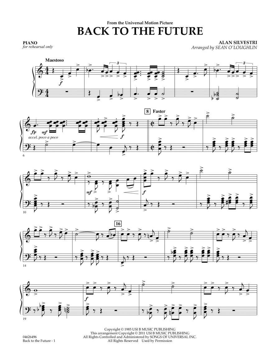 Back To The Future - Piano Orchestra scores gallery preview page 1