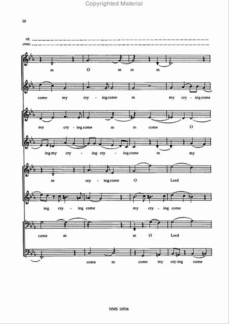 Hear my prayer, o Lord SSAATTBB scores gallery preview page 6