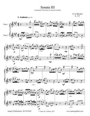 Handel: Sonata No. 3 for Flute Duo