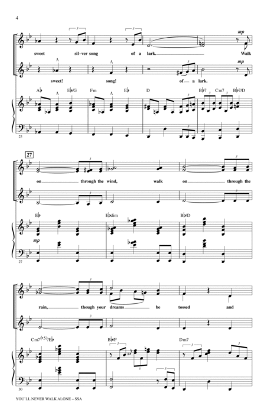 You'll Never Walk Alone (from Carousel) (arr. Mac Huff) SSA scores gallery preview page 3