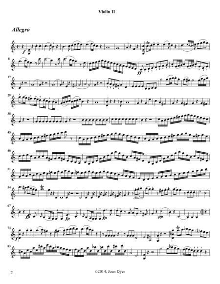String Quartet in C major, Op.7 No. 1, second violin