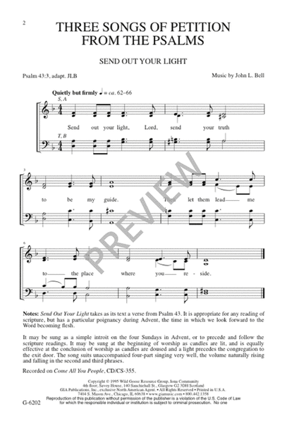 Three Songs of Petition from the Psalms image number null