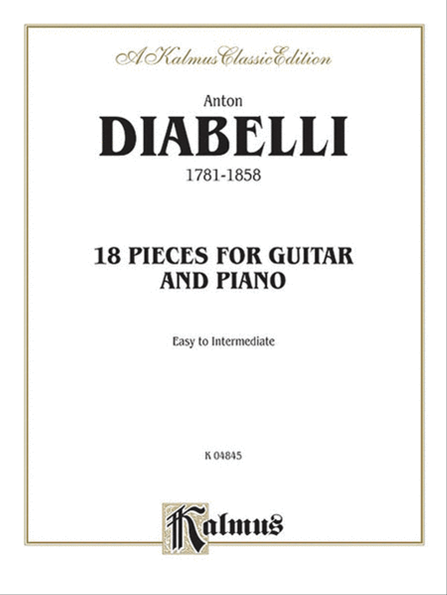 18 Pieces for Guitar and Piano Guitar Ensemble scores gallery preview page 1