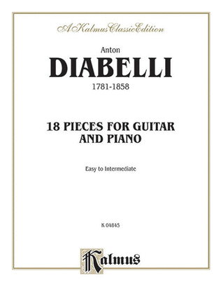 Book cover for 18 Pieces for Guitar and Piano