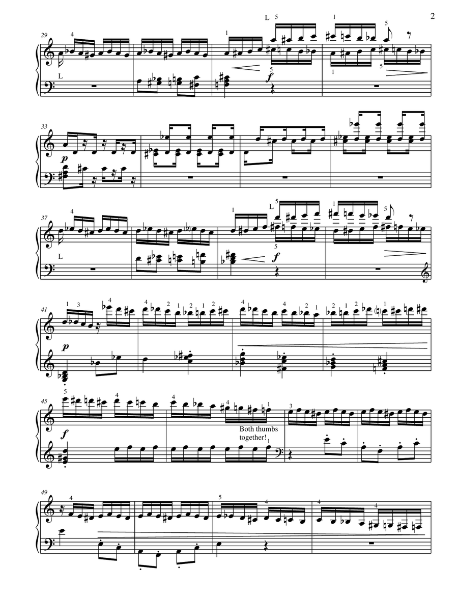 Flight of the Bumblebee for Piano Solo, after Rachmaninoff Piano Method scores gallery preview page 3