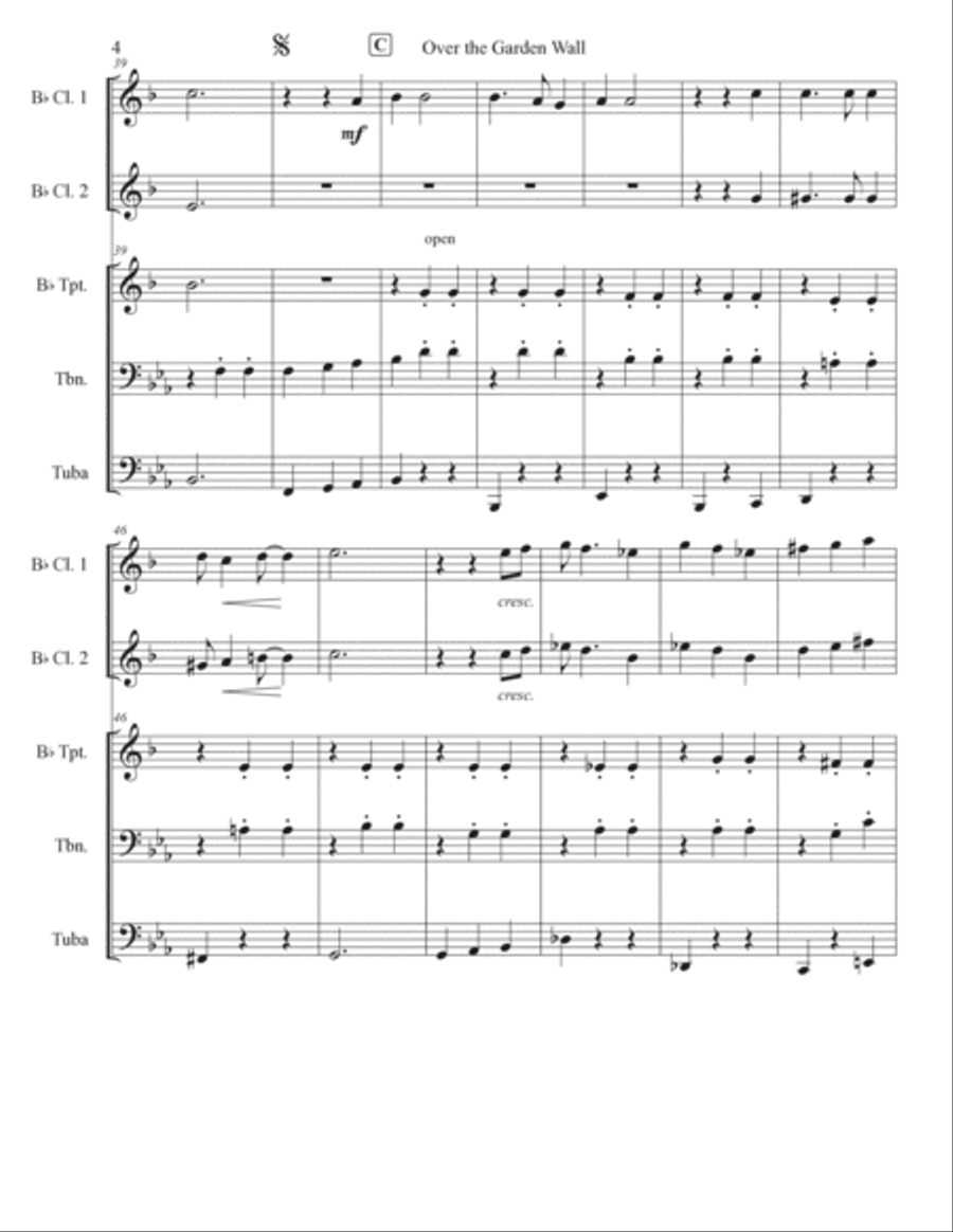 Over The Garden Wall Clarinet scores gallery preview page 4