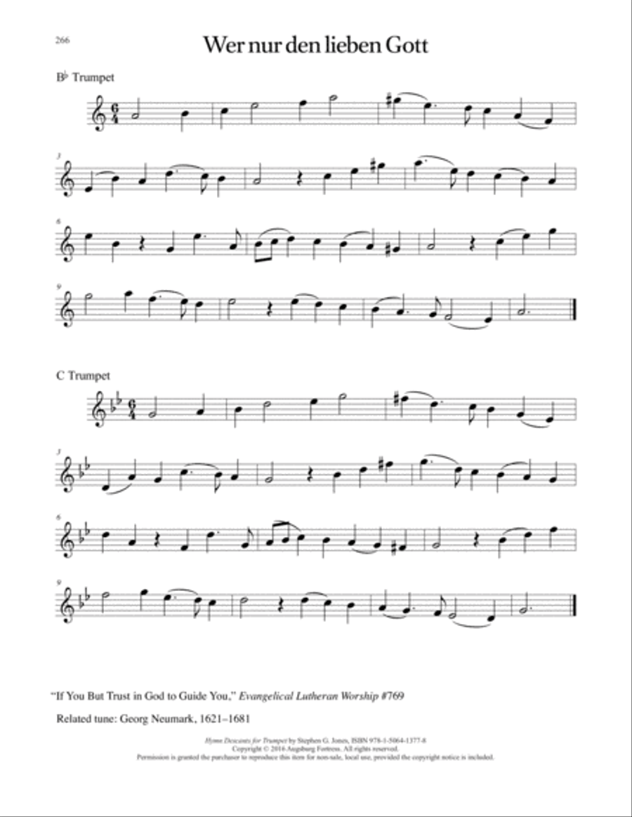 Hymn Descants for Trumpet C Trumpet scores gallery preview page 267