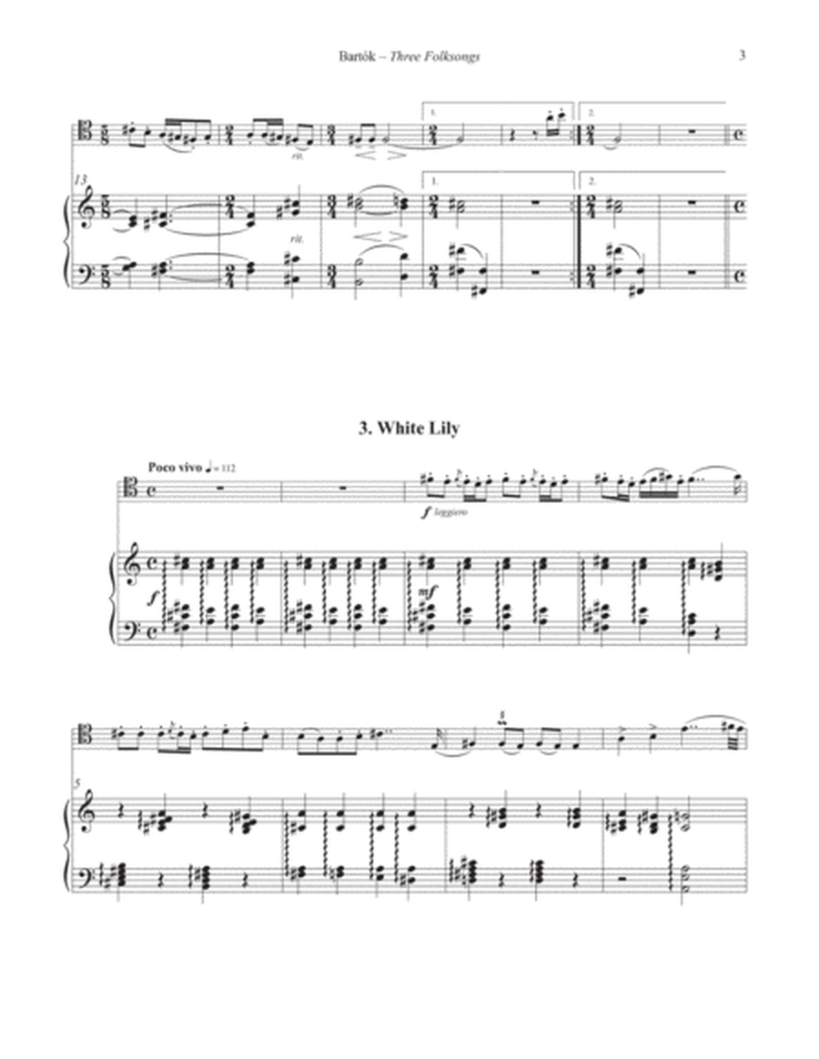 Three Folksongs for Trombone and Piano