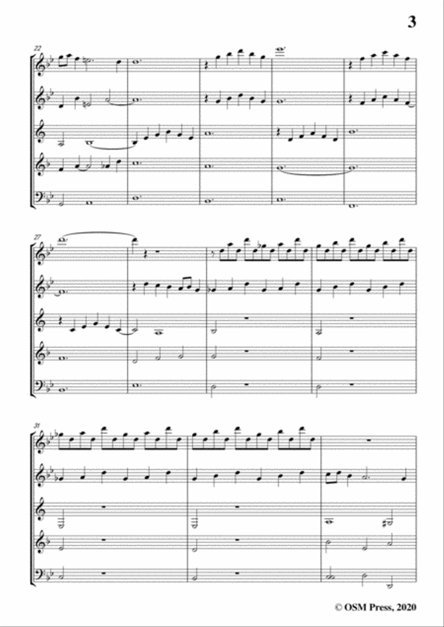 Bach,J.S.-Prelude and Fugue in g minor,BWV 558,for Wind Quintet Woodwind Quintet scores gallery preview page 5
