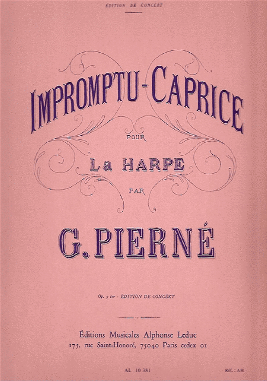 Impromptu-Caprice Pour la Harpe Op. 9 Harp scores gallery preview page 1