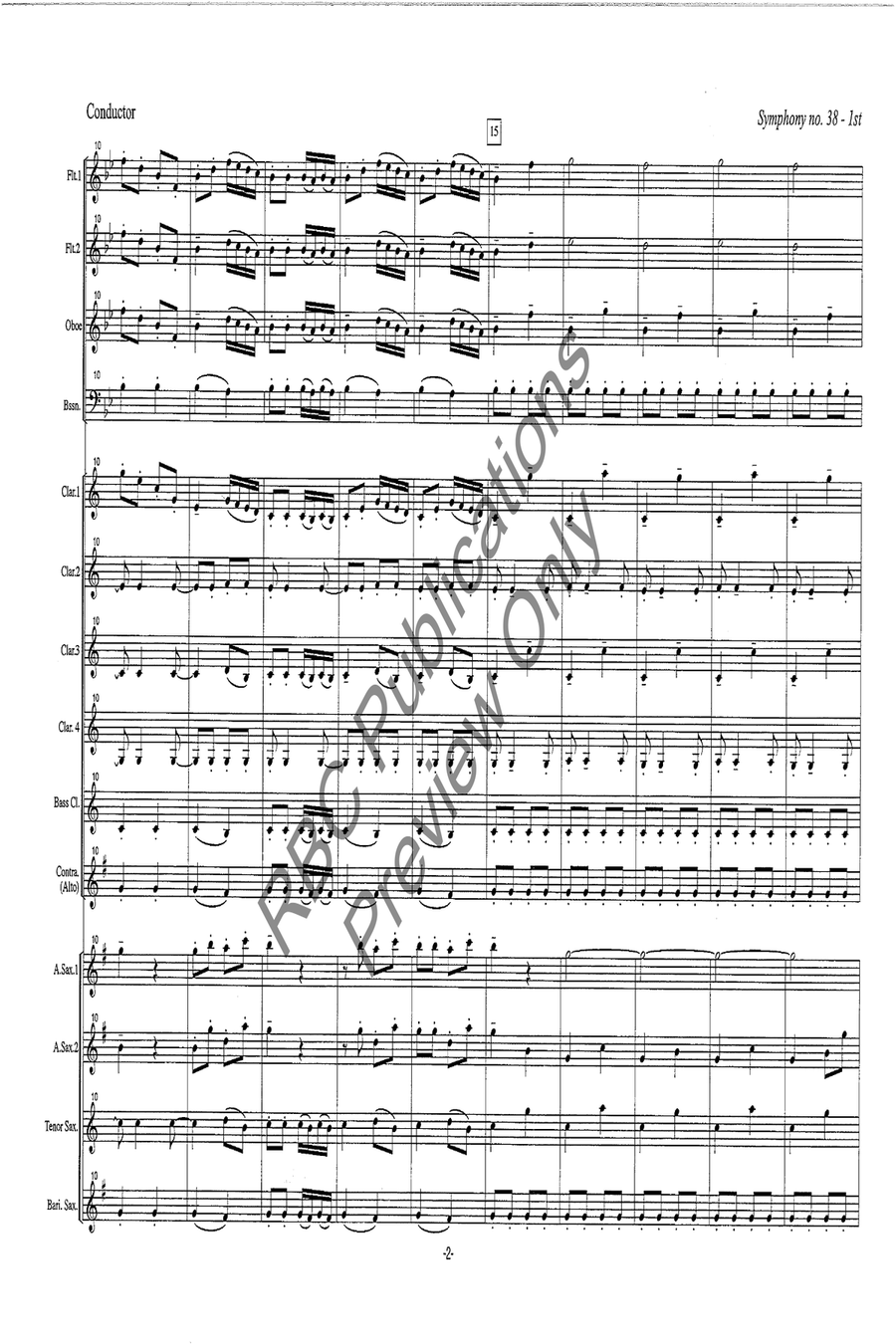 Symphony #38 Mvt 1 Set of Parts scores gallery preview page 5