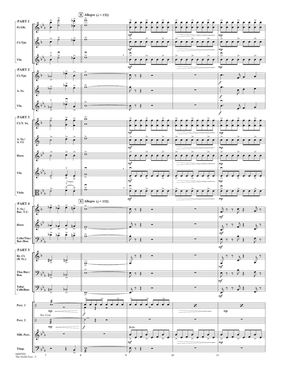 The North Face - Conductor Score (Full Score) Concert Band scores gallery preview page 3