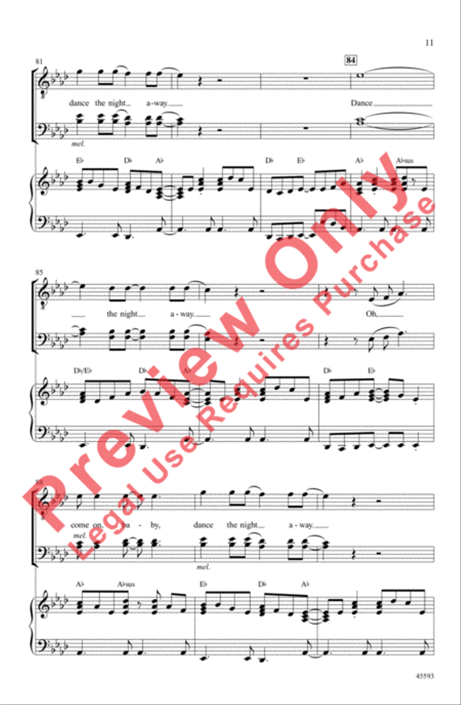 Dance the Night Away Dance the Night Away Men's Choir scores gallery preview page 11