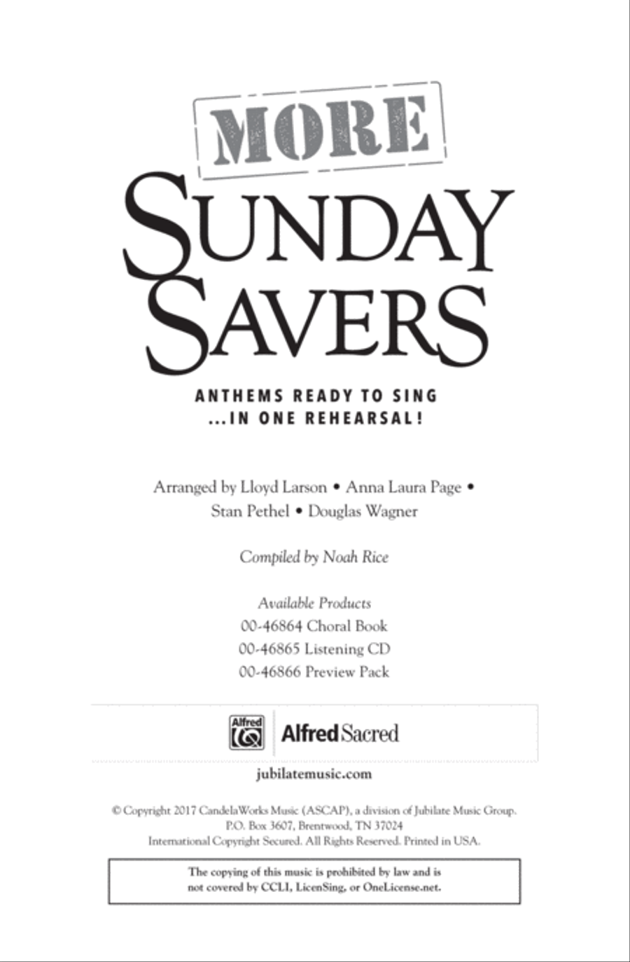 More Sunday Savers 4-Part scores gallery preview page 2