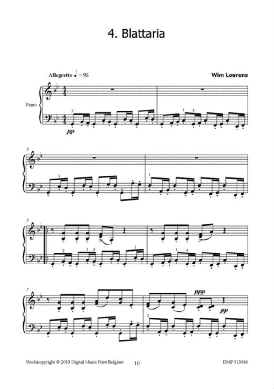 6 Invertébrés Piano Solo scores gallery preview page 5