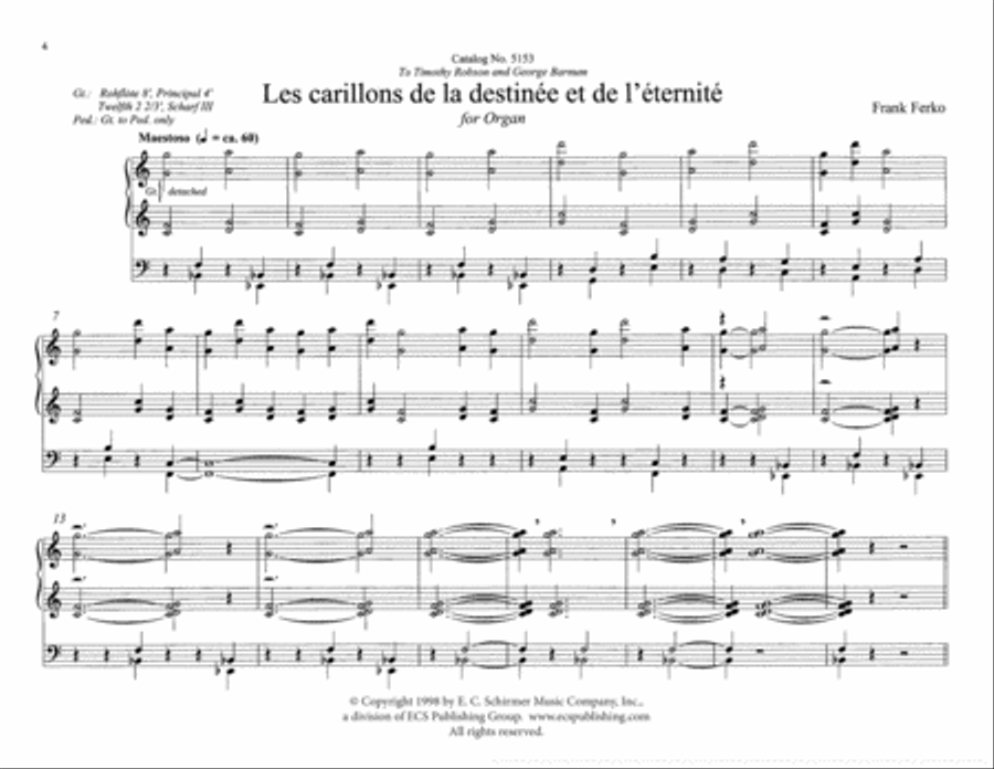 Les carillons de la destinée et de l'éternité Organ scores gallery preview page 2