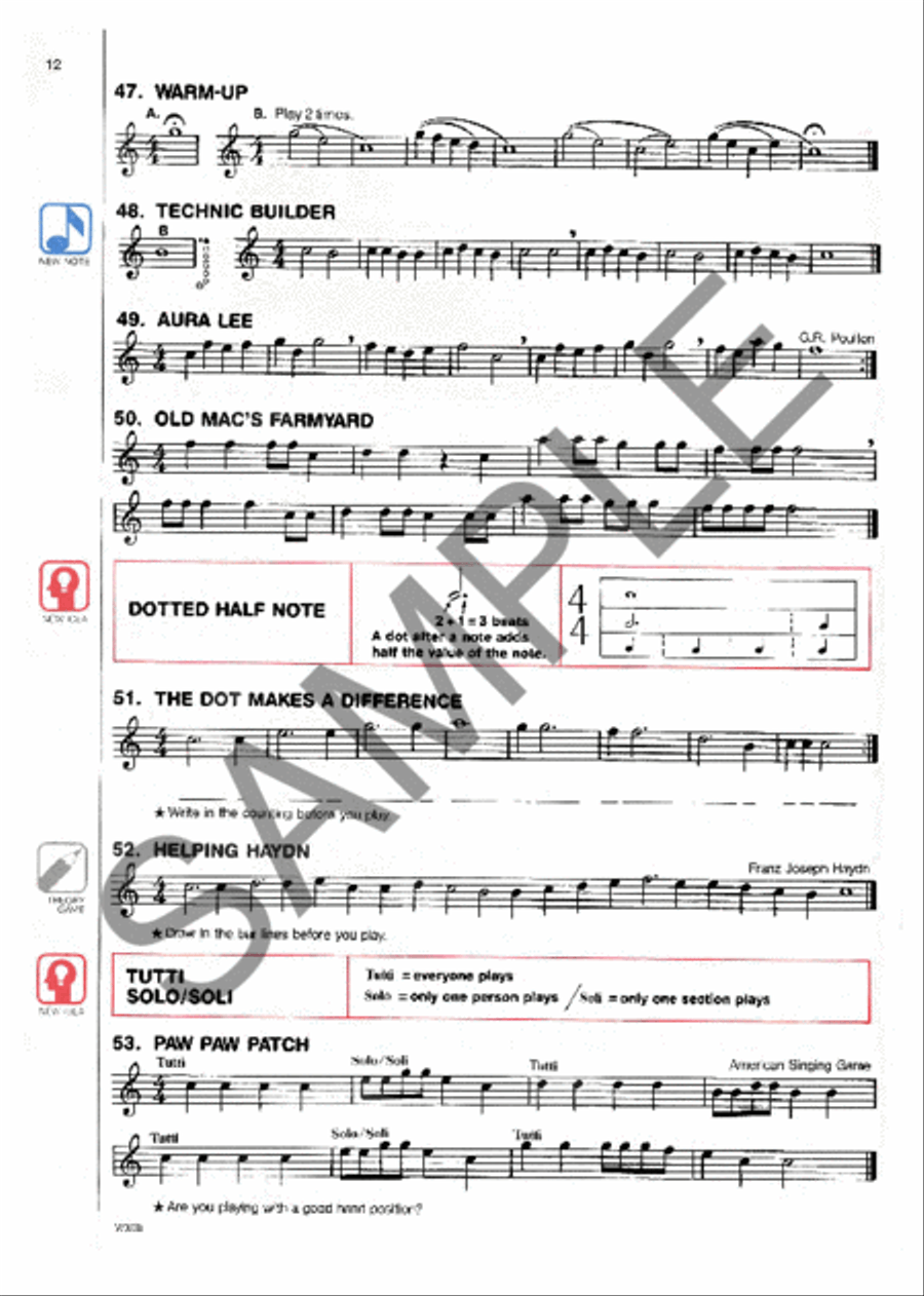 Best in Class, Book 1 - Bb Tenor Saxophone Concert Band Methods scores gallery preview page 2