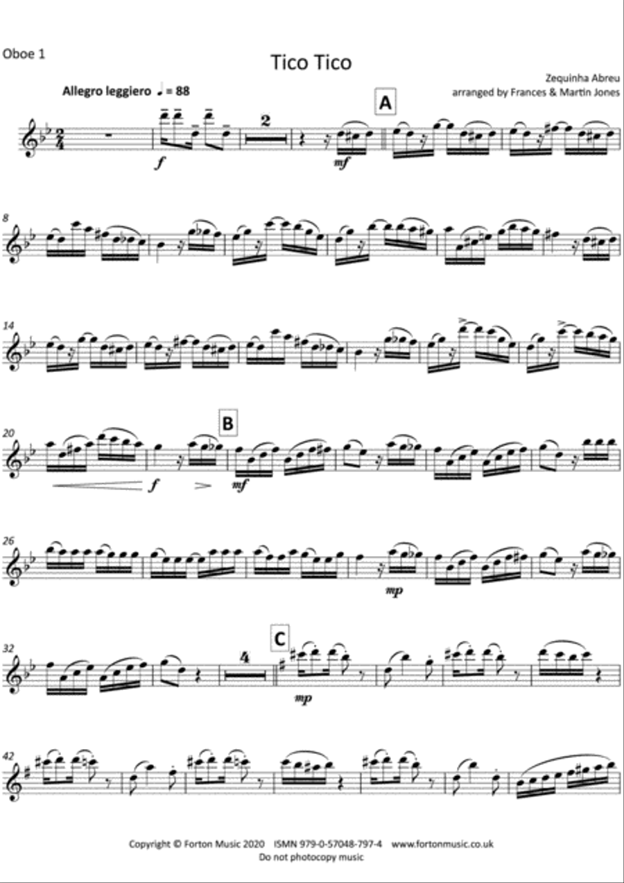 Tico Tico Oboe scores gallery preview page 6
