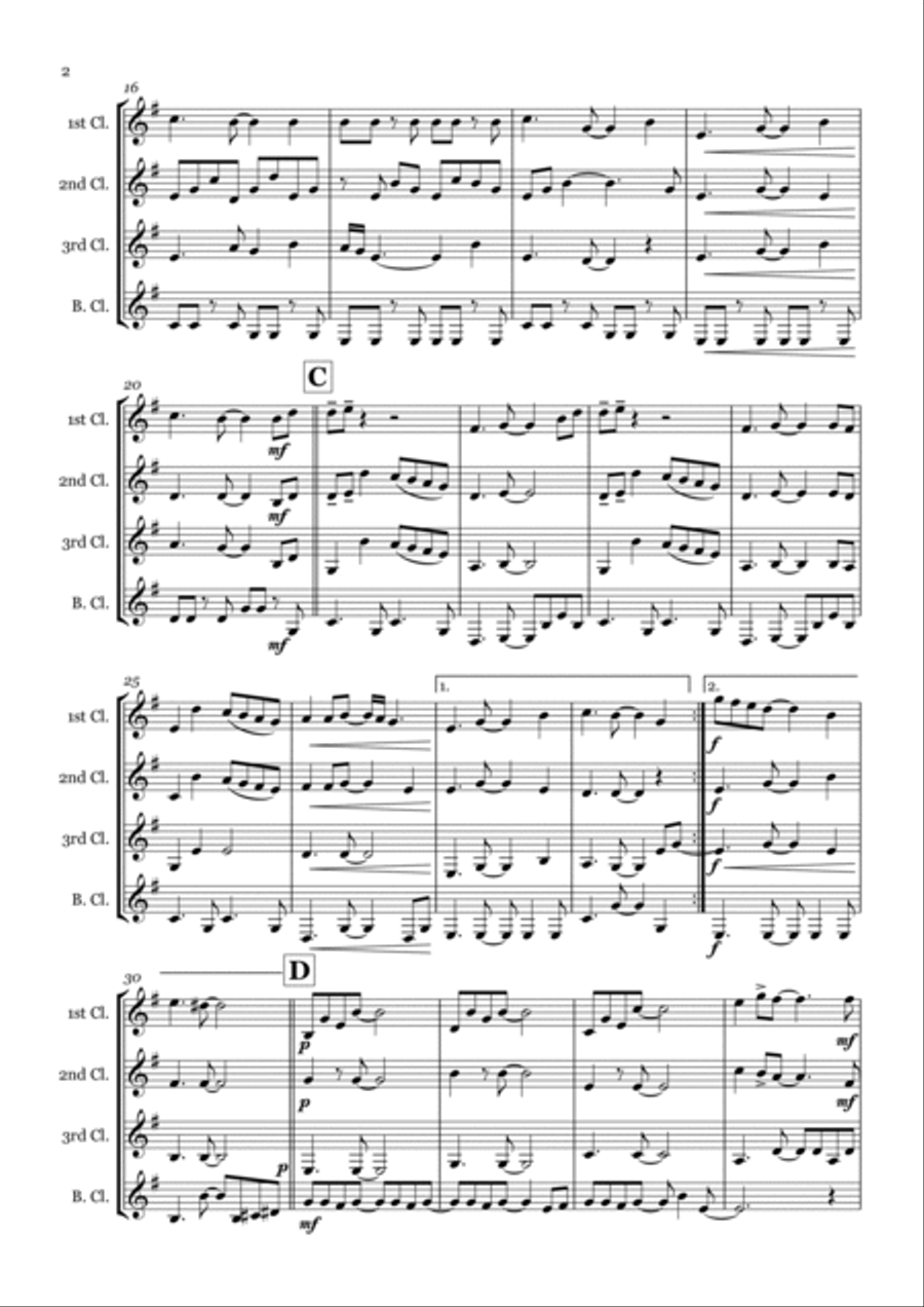 I Want It That Way Clarinet Quartet scores gallery preview page 2