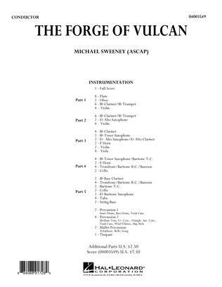 Book cover for The Forge of Vulcan - Conductor Score (Full Score)
