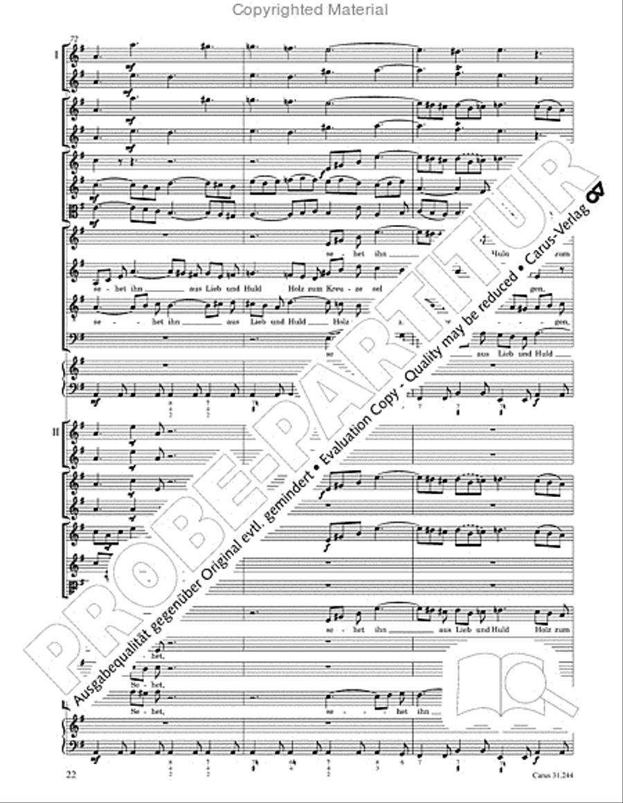 St. Matthew Passion (Matthaus-Passion) 4-Part scores gallery preview page 24