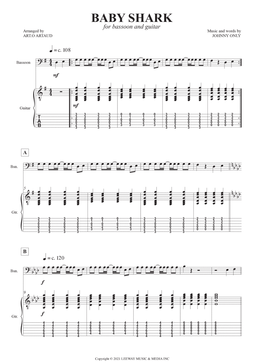 Baby Shark Chamber Music scores gallery preview page 1