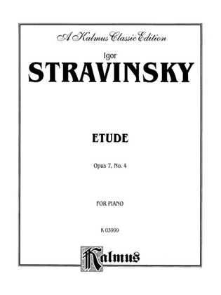 Stravinsky: Etude, Op. 7, No. 4