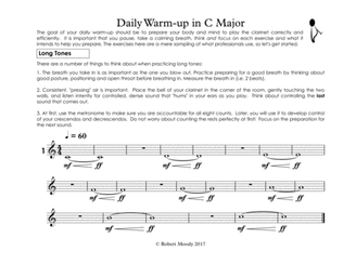 Clarinet Daily C Major Warm-up