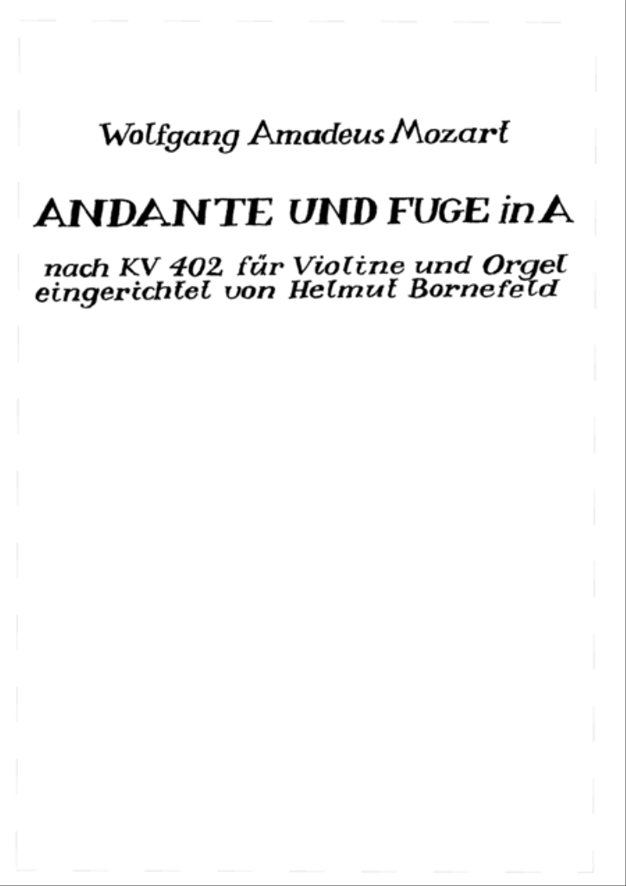 Andante und Fuge in A Violin scores gallery preview page 4