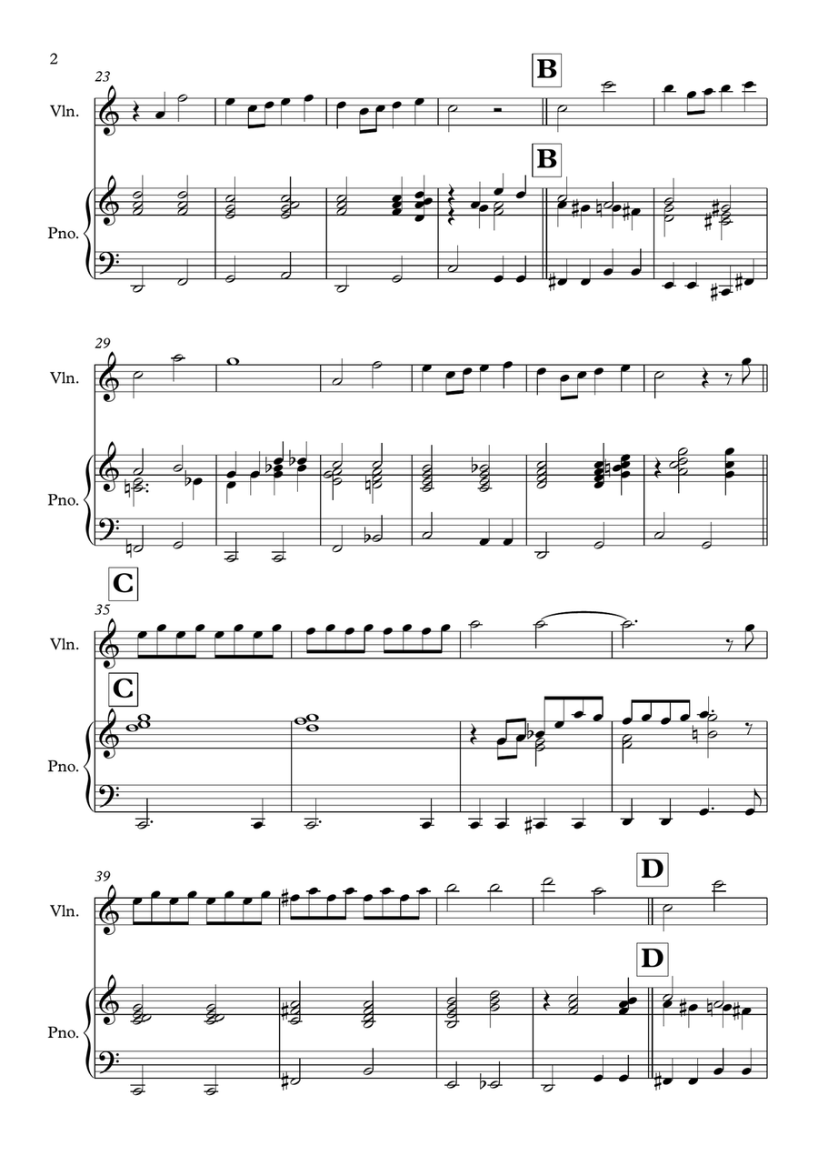 Over The Rainbow Violin Solo scores gallery preview page 2