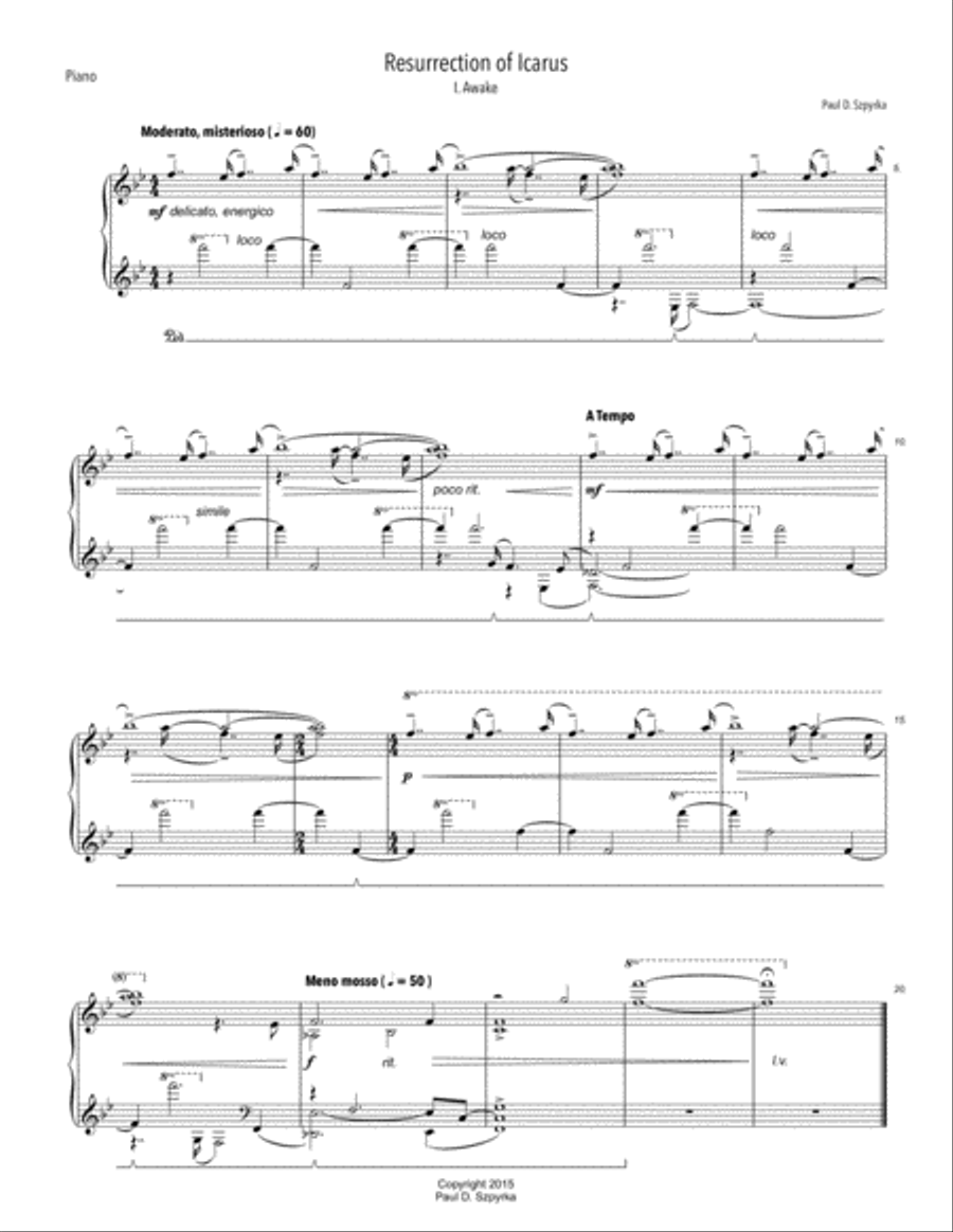 Resurrection of Icarus Small Ensemble scores gallery preview page 1