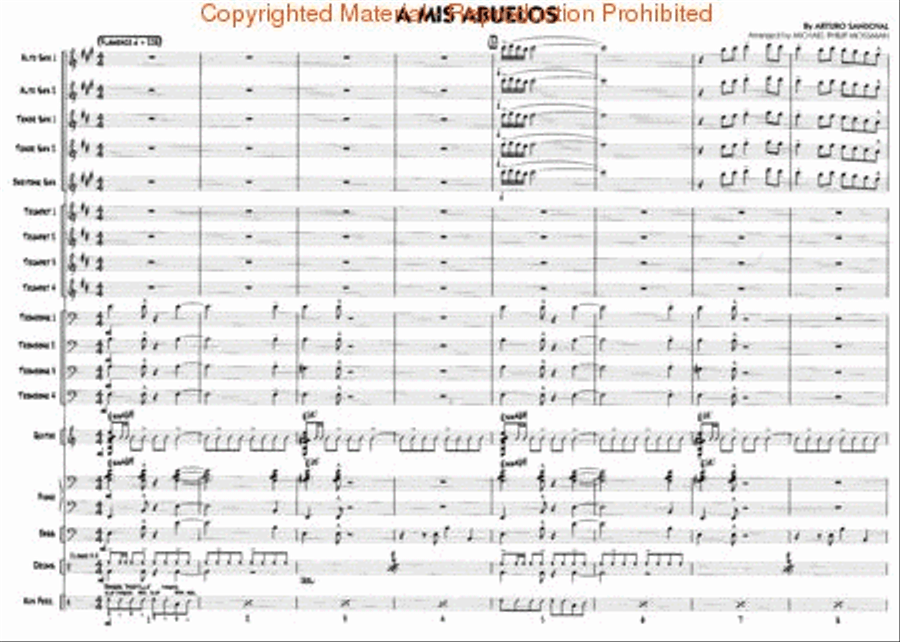 A Mis Abuelos Jazz Ensemble scores gallery preview page 2