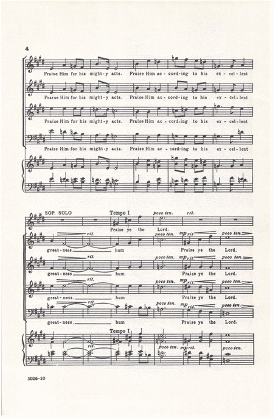 Psalm 150 Divisi scores gallery preview page 4