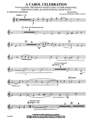 Book cover for A Carol Celebration: E-flat Baritone Saxophone
