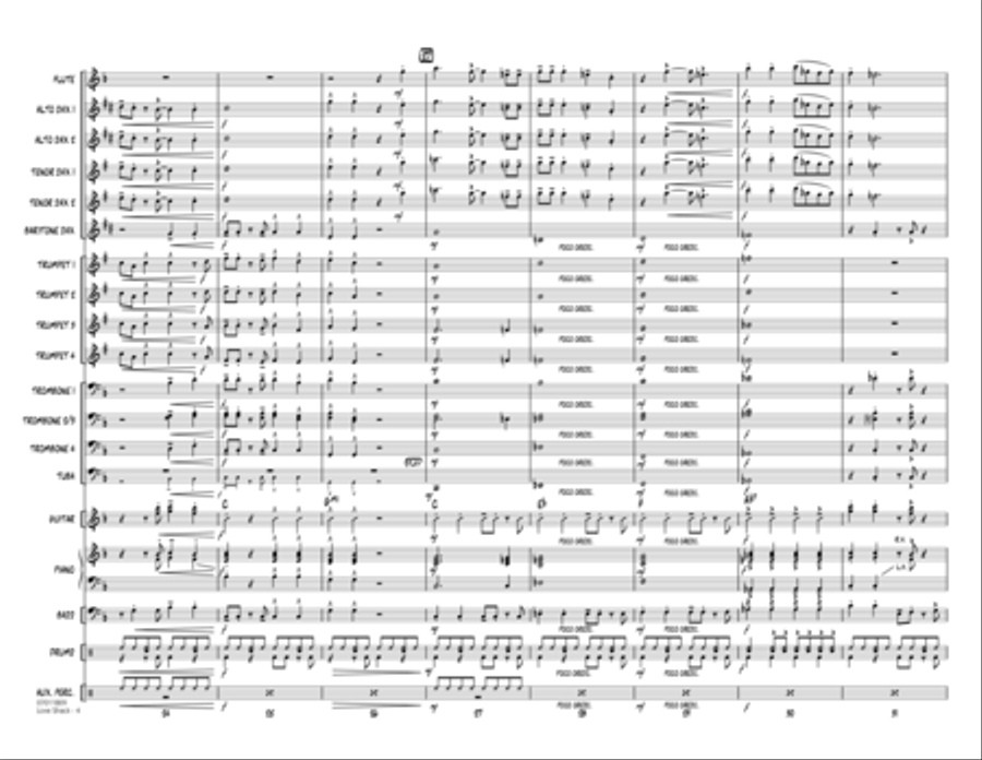 Love Shack - Full Score Jazz Ensemble scores gallery preview page 4