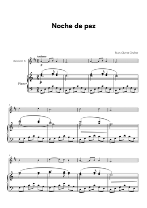 Franz Xaver Gruber - Noche de paz (for Clarinet in Bb and Piano)