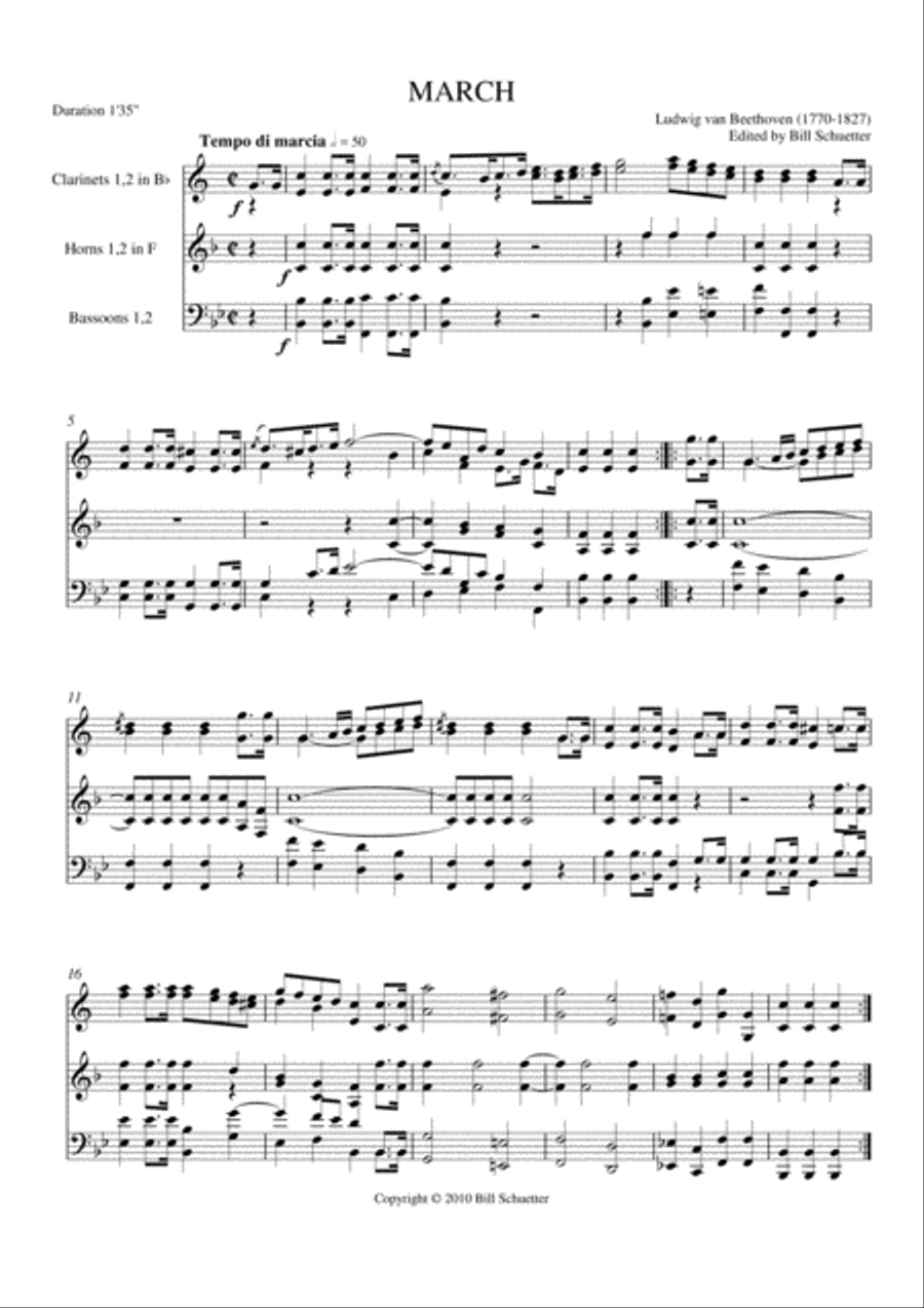 March for Winds March for Winds Chamber Music scores gallery preview page 1
