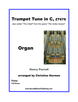 Book cover for Purcell -Trumpet Tune in C Major - Organ