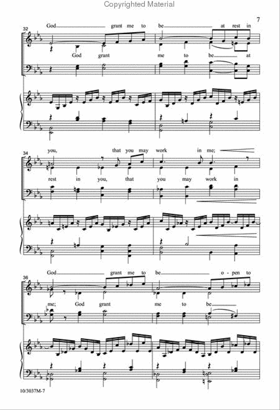 God, Grant Me to Be Silent 4-Part scores gallery preview page 7