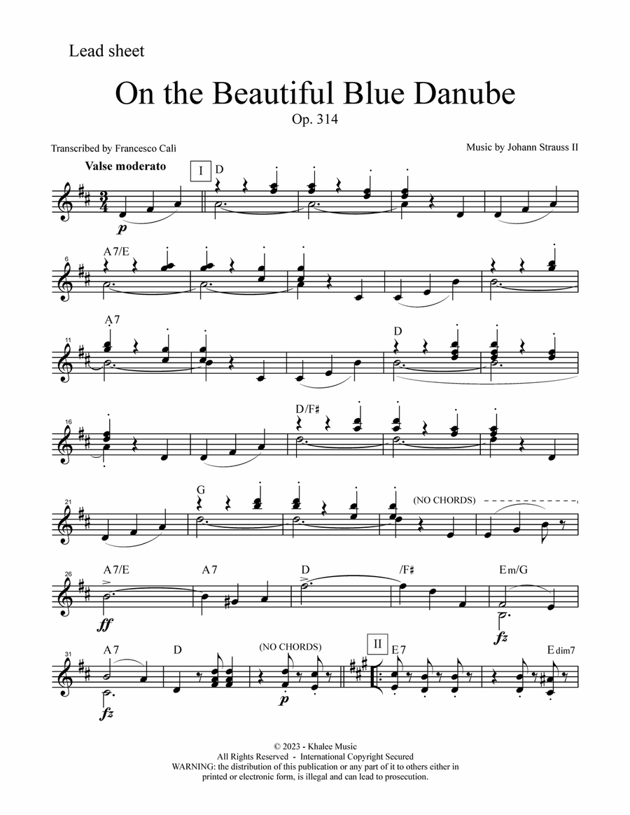 On the Beautiful Blue Danube Piano scores gallery preview page 3