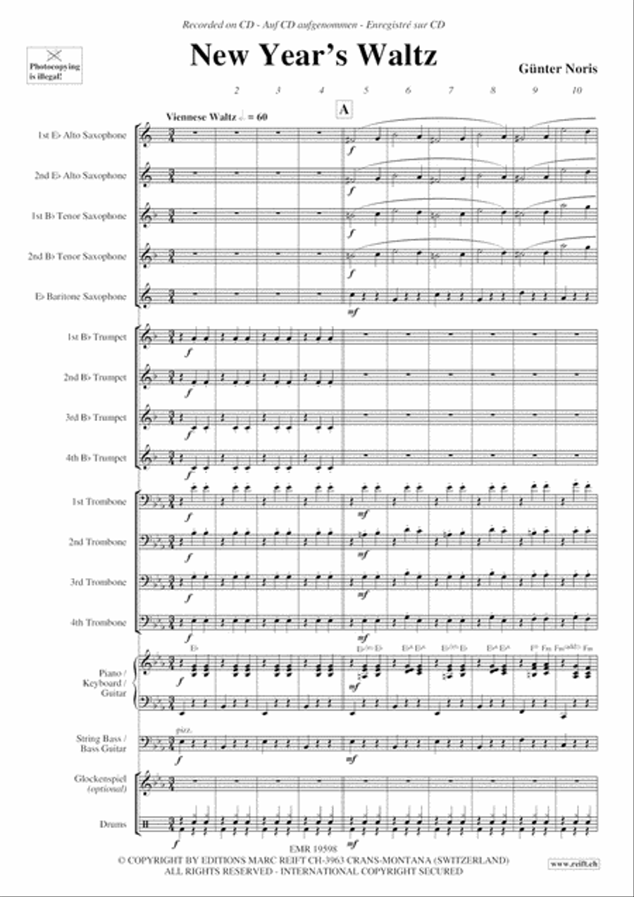 New Year's Waltz Big Band scores gallery preview page 4