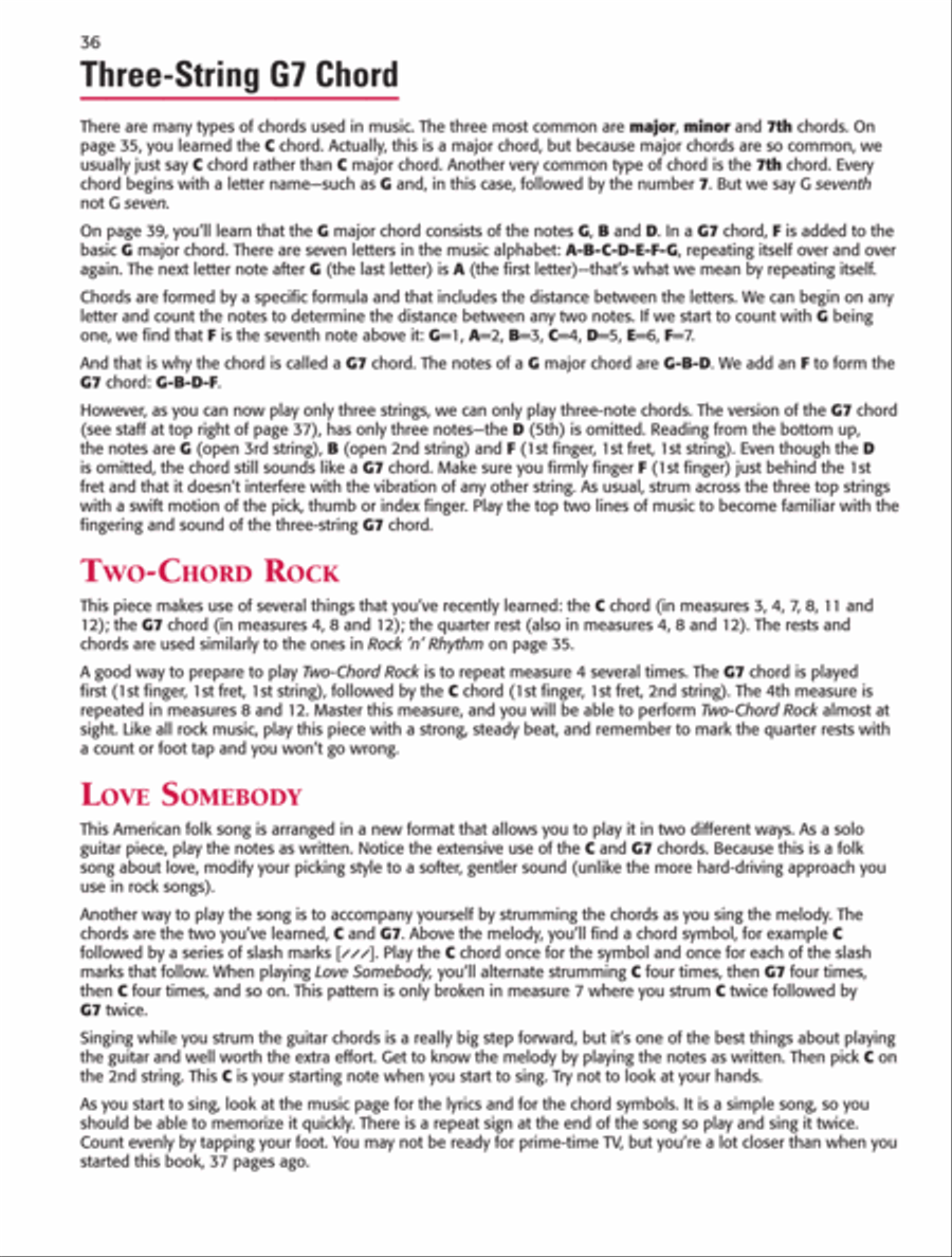 Alfred's Self-Teaching Basic Guitar Course Easy Guitar scores gallery preview page 6