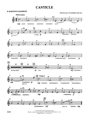 Canticle: E-flat Baritone Saxophone