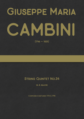 Cambini - String Quintet No.34 in A major