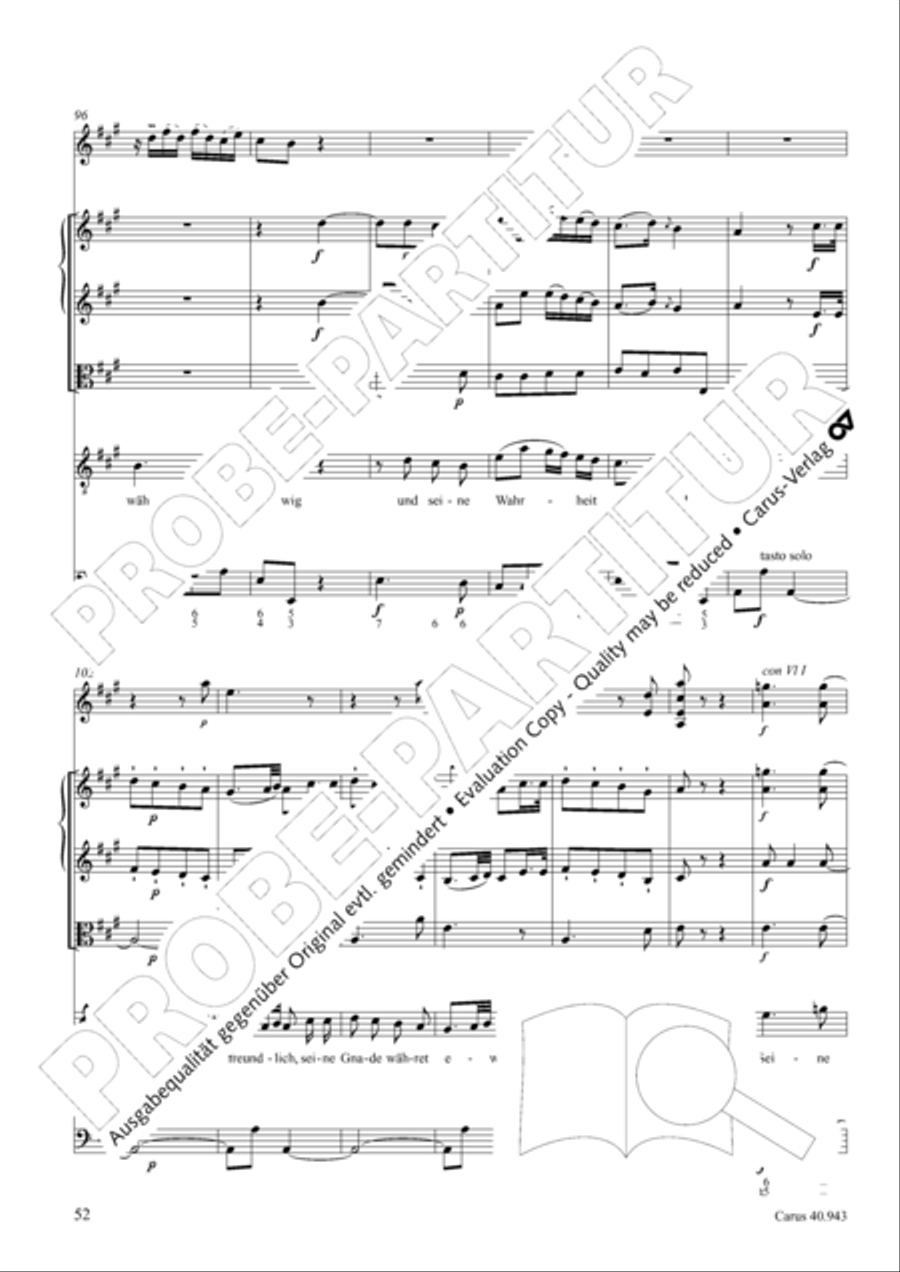 Shout to the Lord, all the earth (Jauchzet dem Herrn, alle Welt) 4-Part scores gallery preview page 59