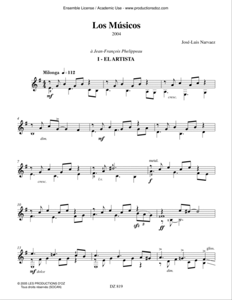 Los Musicos Los Musicos Classical Guitar scores gallery preview page 2