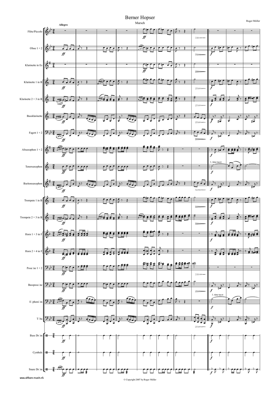 Berner Hopser - March Berner Hopser - March Concert Band scores gallery preview page 3