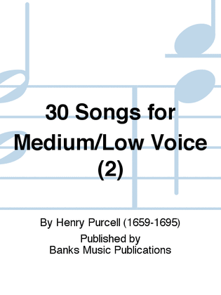 Book cover for 30 Songs for Medium/Low Voice (2)