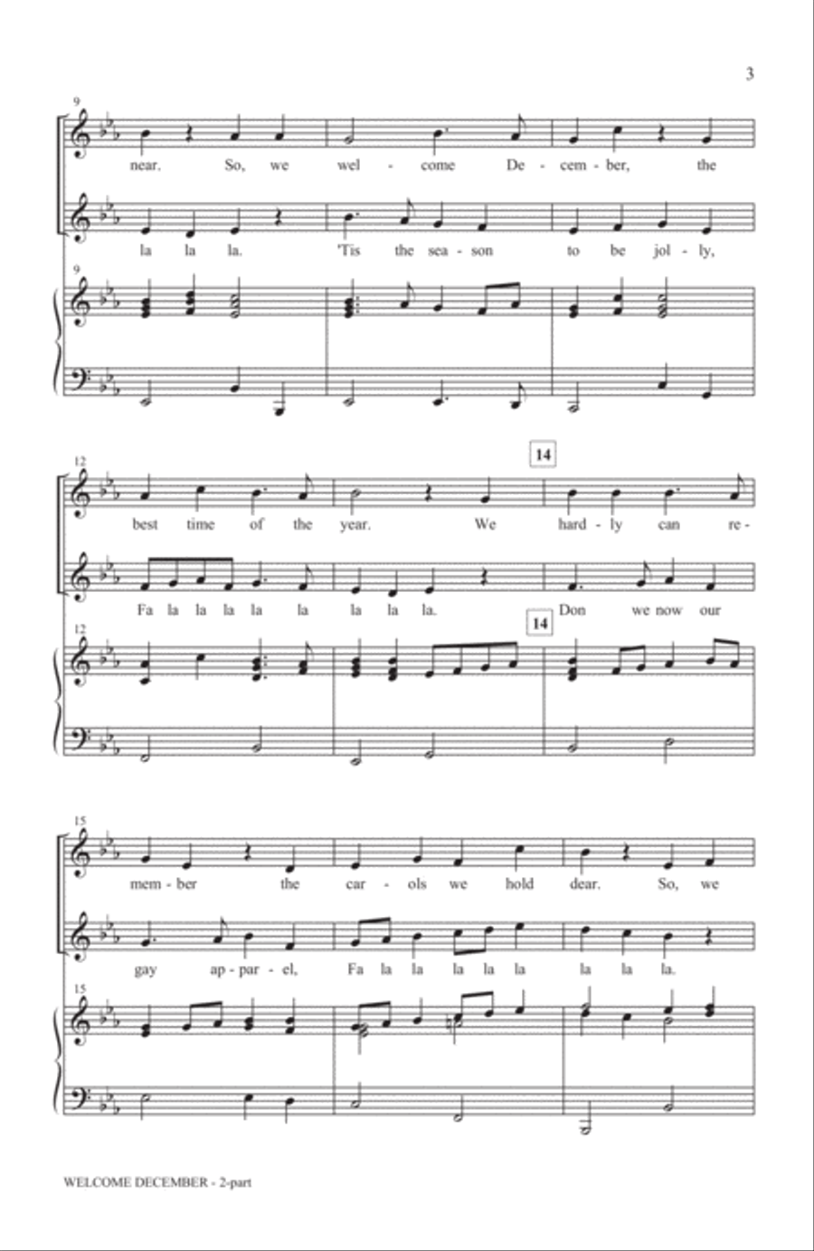 Welcome, December! 2-Part scores gallery preview page 2