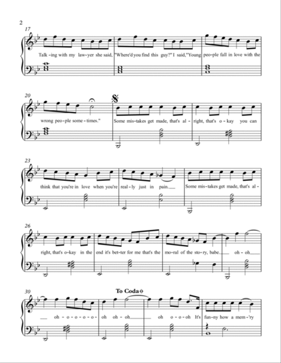 Moral Of The Story Piano Solo scores gallery preview page 2